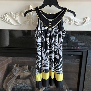 Dress Cato Girls Large 12 14 Black White Silky